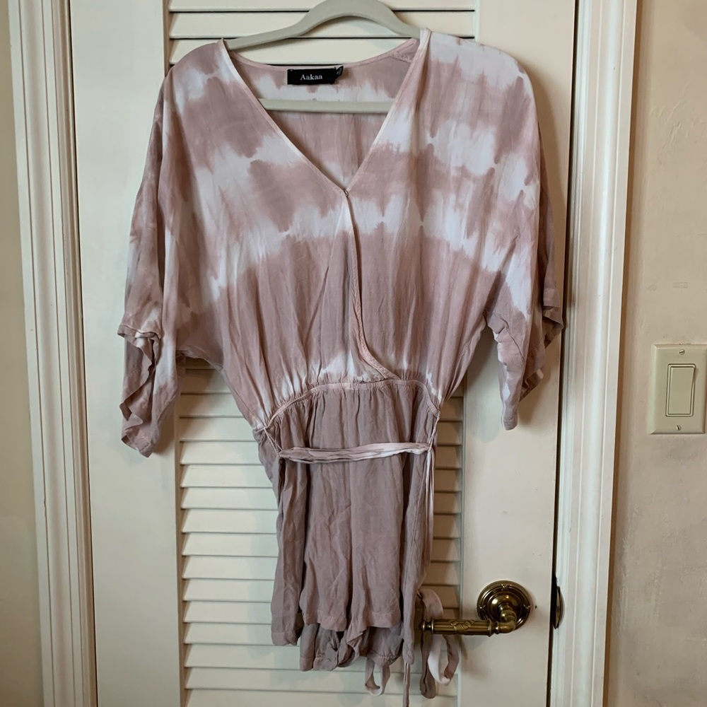 Tie dye pink romper